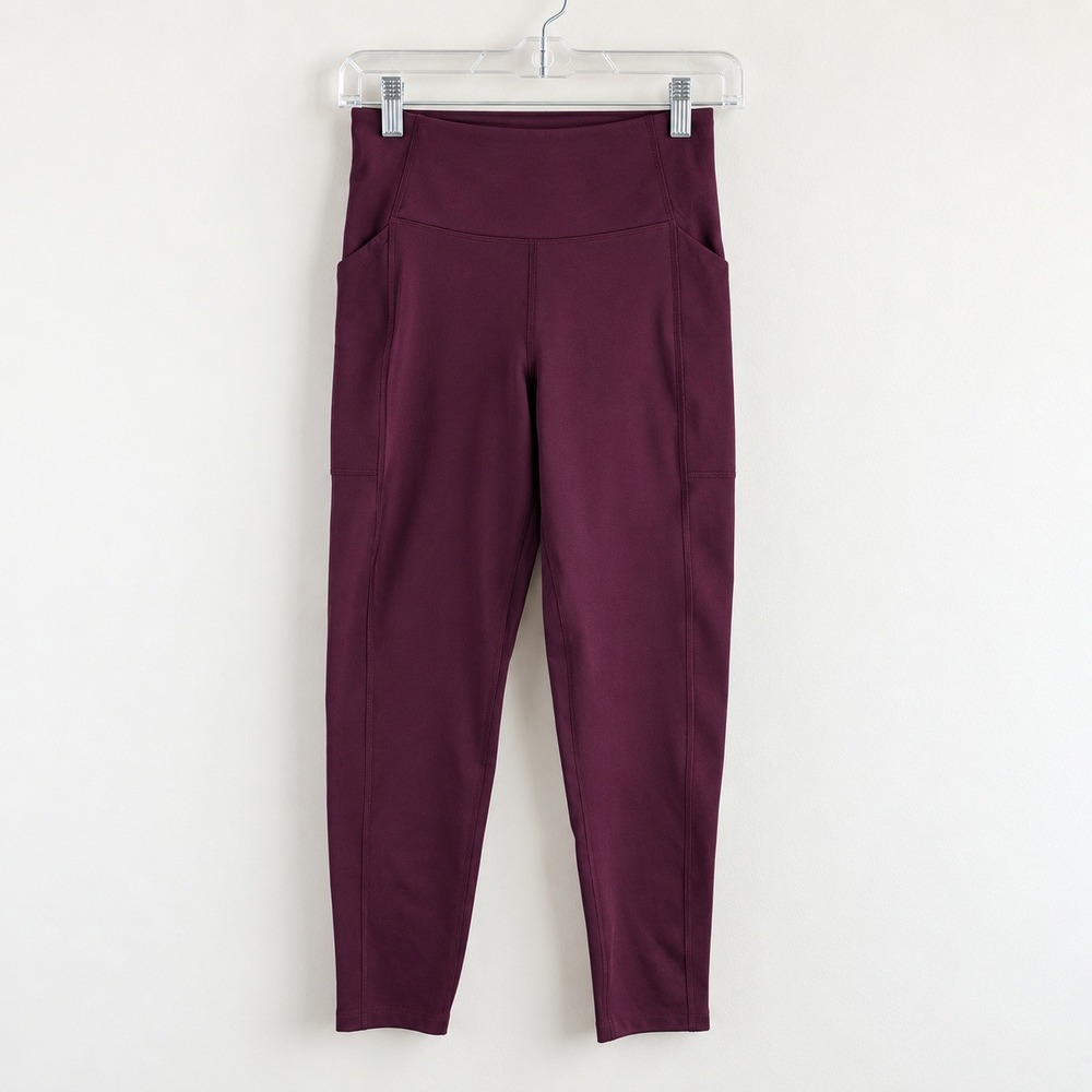 Girlfriend Collective Plum Purple Compressive Pocket Leggings Womens Medium M